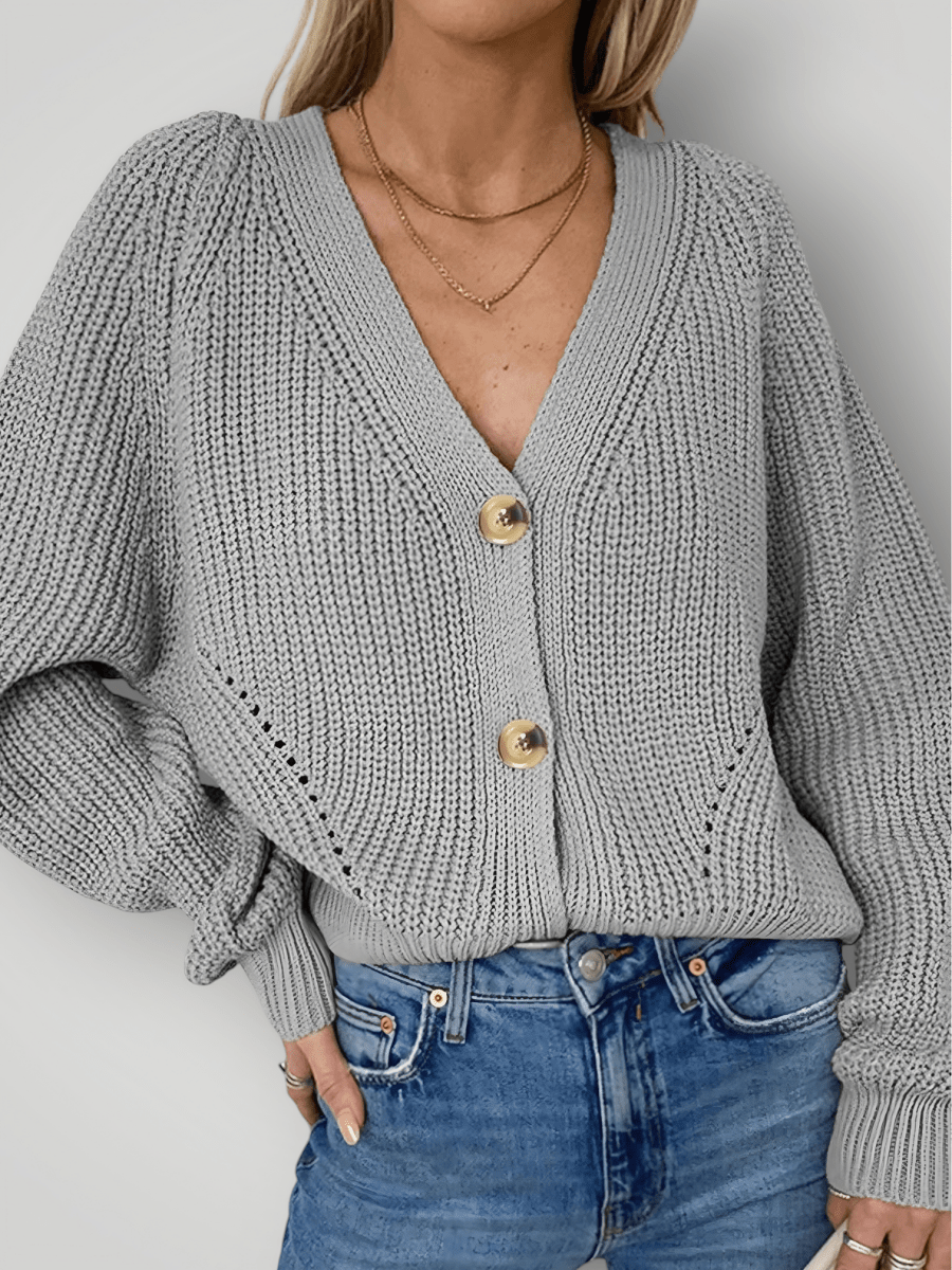 ALEXANDRA | V - HALS KARDIGAN – fra Nordic Boutique & Co. | Nordic Boutique & Co.