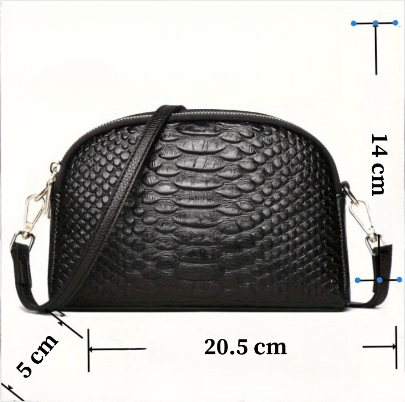 ISABELLA | KROKODILLEMØNSTRET MINI CROSSBODY - VESKE – fra Nordic Boutique & Co. | Nordic Boutique & Co.