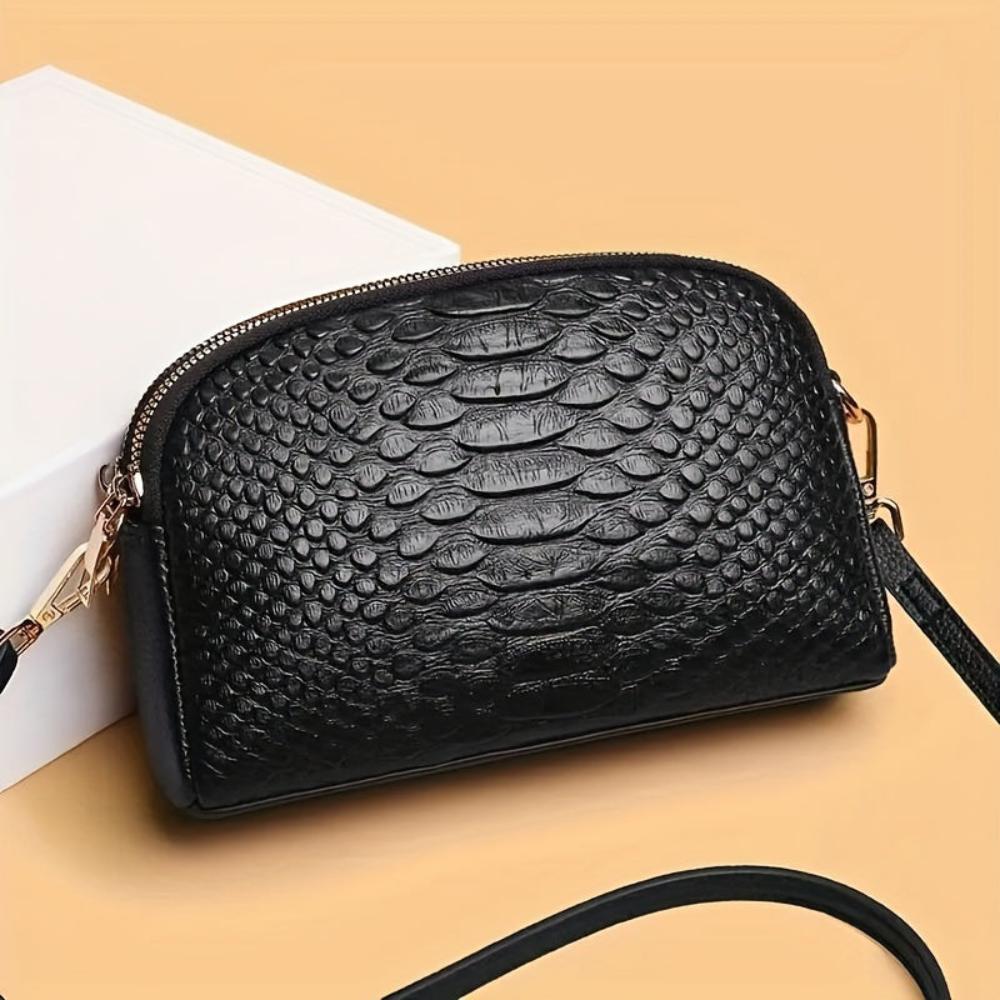 ISABELLA | KROKODILLEMØNSTRET MINI CROSSBODY - VESKE – fra Nordic Boutique & Co. | Nordic Boutique & Co.