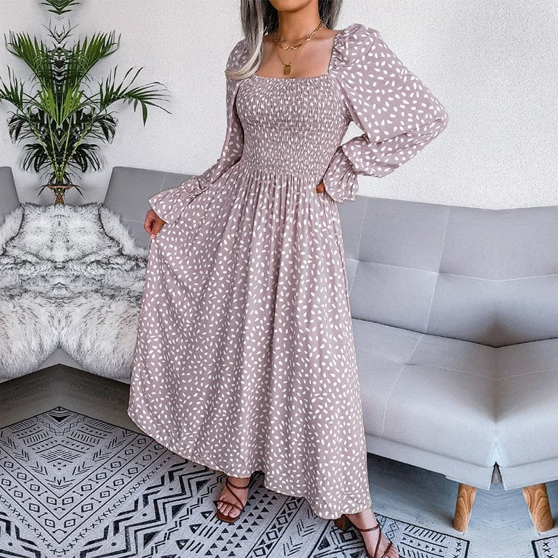 LOTTE | ELEGANT BEIGE MAXIKJOLE – fra Nordic Boutique & Co. | Nordic Boutique & Co.