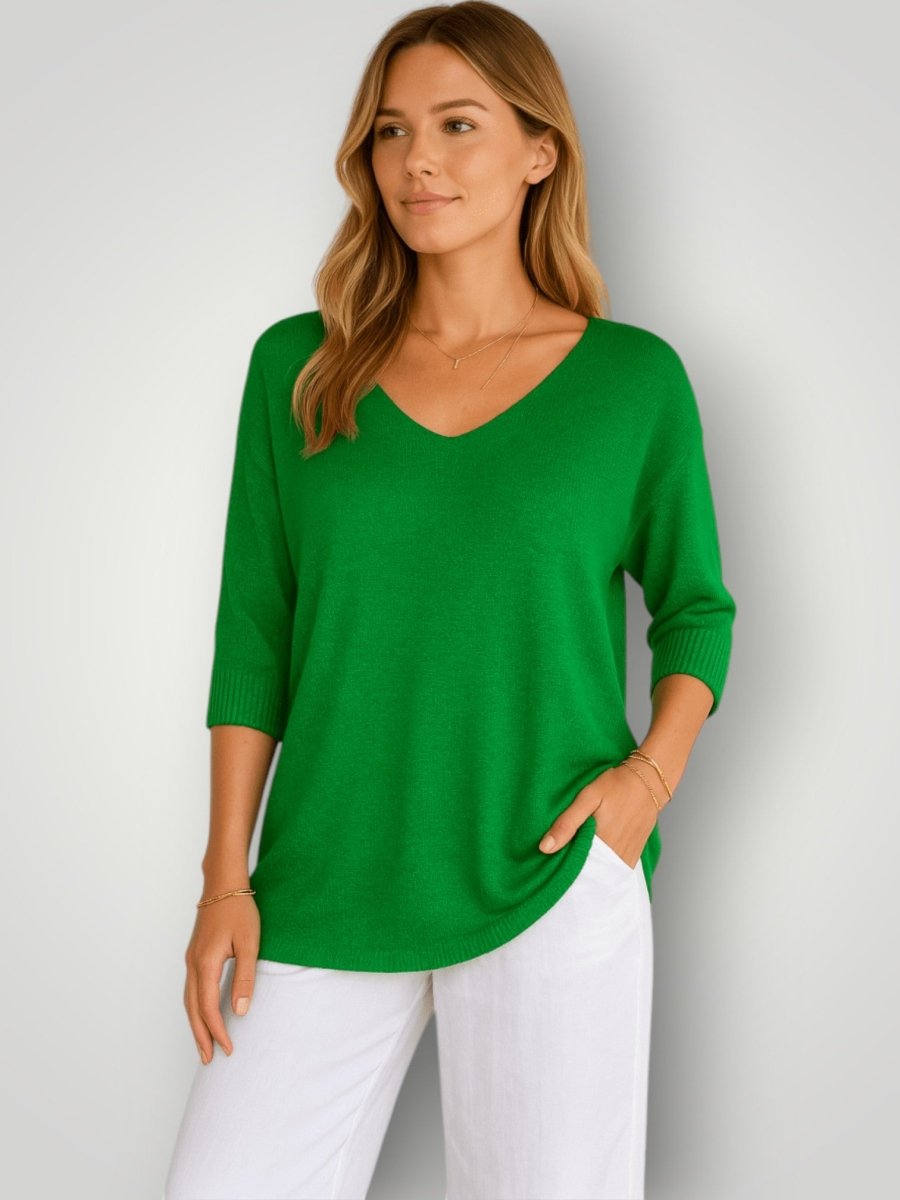 SOFIE | STRIKKET T - SKJORTE – fra Nordic Boutique &amp; Co. | Nordic Boutique &amp; Co.