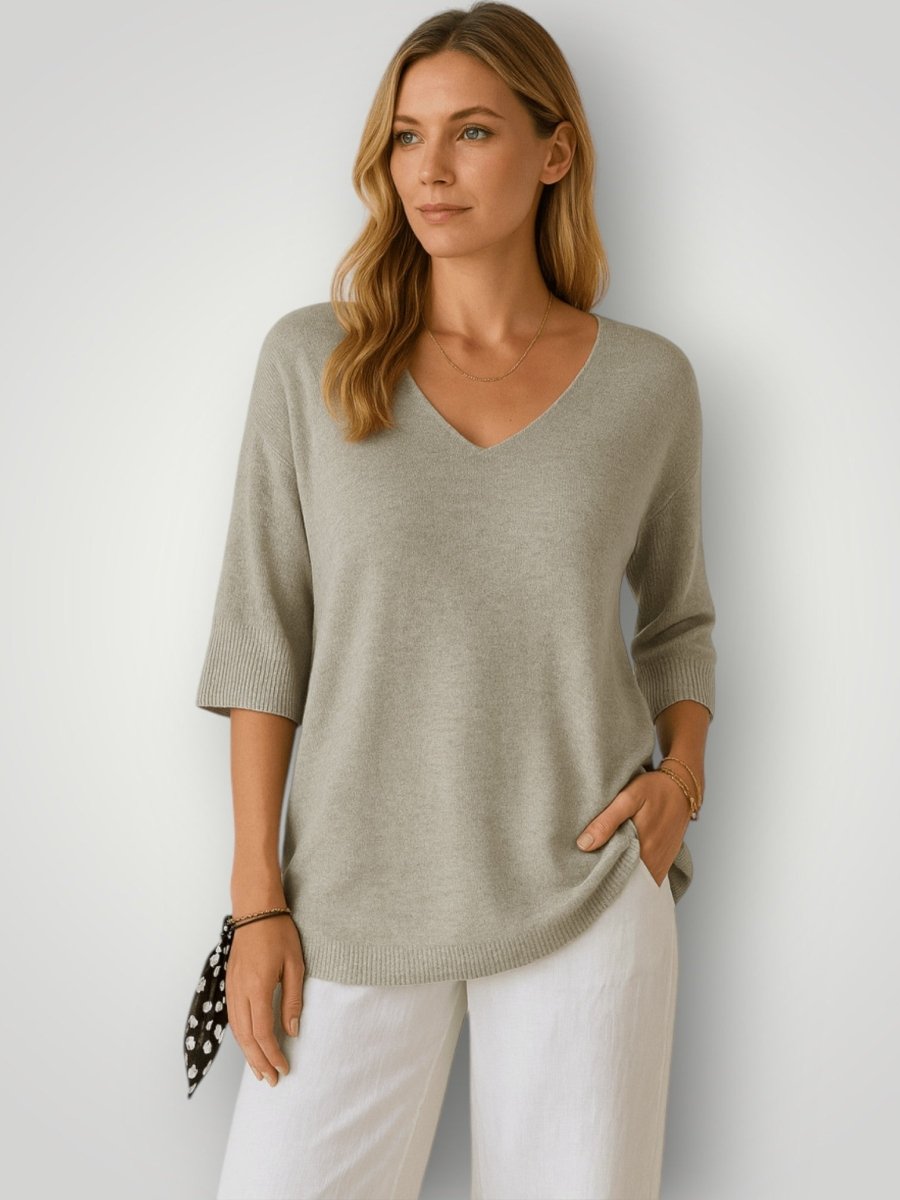SOFIE | STRIKKET T - SKJORTE – fra Nordic Boutique &amp; Co. | Nordic Boutique &amp; Co.