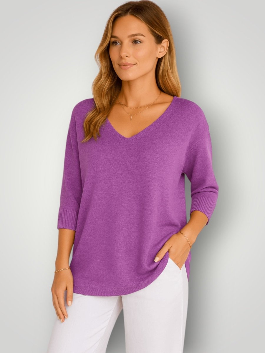 SOFIE | STRIKKET T - SKJORTE – fra Nordic Boutique &amp; Co. | Nordic Boutique &amp; Co.