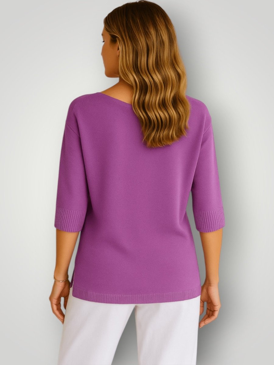 SOFIE | STRIKKET T - SKJORTE – fra Nordic Boutique &amp; Co. | Nordic Boutique &amp; Co.