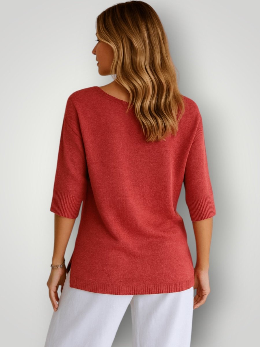 SOFIE | STRIKKET T - SKJORTE – fra Nordic Boutique &amp; Co. | Nordic Boutique &amp; Co.